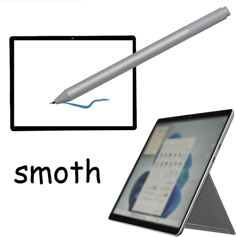 Anglepingping Surface Pen 1776 for Microsoft Surface Pen 1776 (EYU-00001),Compatible with Surface Pro 9/8/X/7+/6/5/4/3/Surface 3,Surface Go 3/2/1,Surface Laptop/Studio/Book 4/3/2/1(Silvery) - Image 3